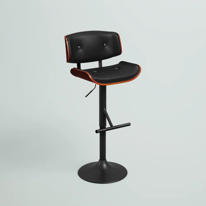 Black Pehrson Swivel Adjustable Height 32'' Bar Stool