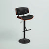 Black Pehrson Swivel Adjustable Height 32'' Bar Stool