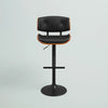 Black Pehrson Swivel Adjustable Height 32'' Bar Stool