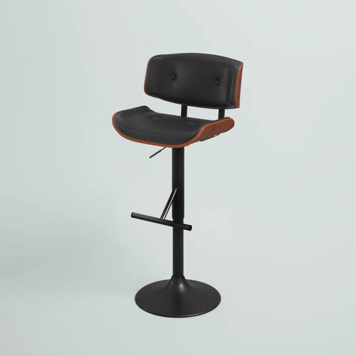 Black Pehrson Swivel Adjustable Height 32'' Bar Stool