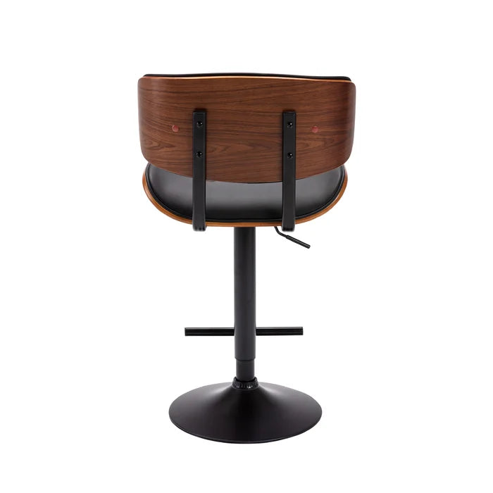 Black Pehrson Swivel Adjustable Height 32'' Bar Stool