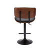 Black Pehrson Swivel Adjustable Height 32'' Bar Stool