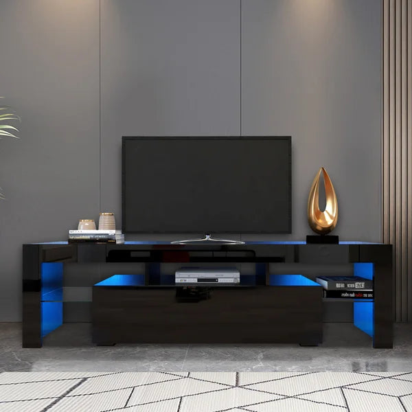 Black Peiqi TV Stand for TVs up to 70"