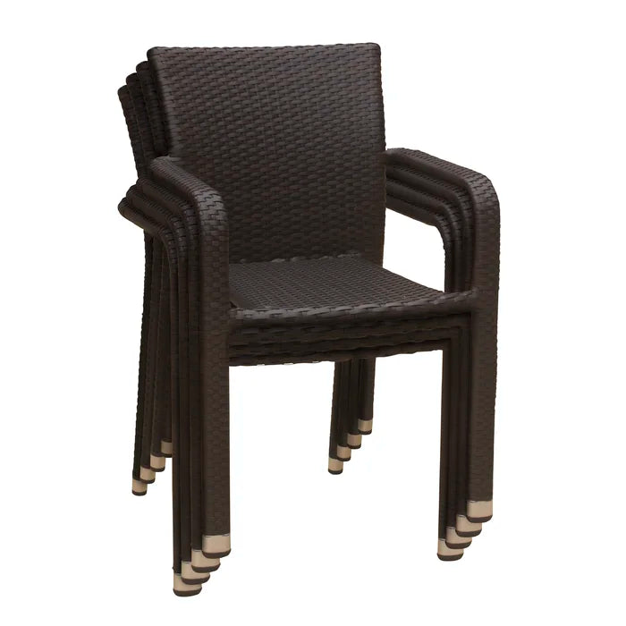 Penniman Stacking Patio Dining Armchair (Set of 4)