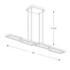 Black Pennwyn 4 - Light Kitchen Island Linear LED Pendant