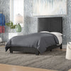 Black Peotone Twin Upholstered Low Profile Standard Bed