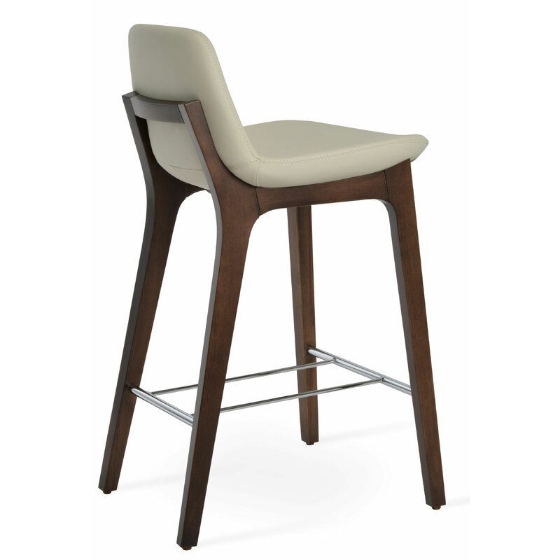 Set of 2 Pera Wood Counter Stools #8295T
