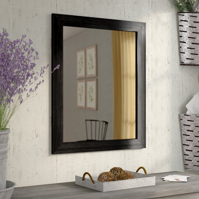 33.5" H x 27.5" W Pereyra Rectangle Wood Wall Mirror
