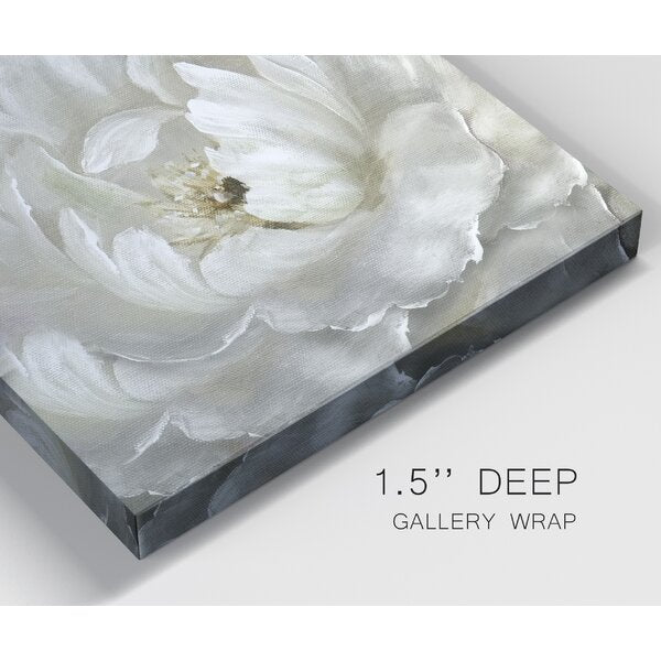 24" H x 24" W x 1.5" D Gray Perfect Peony - Wrapped Canvas Painting Print ptt829