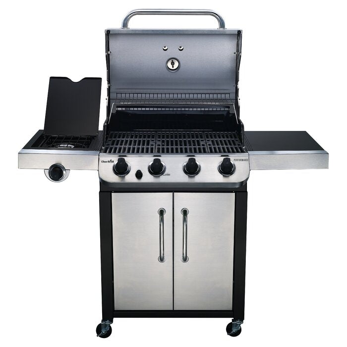 CharBroil Performance Series 4-Burner Propane Gas Grill with Side Burner and Cabinet (#K1139)