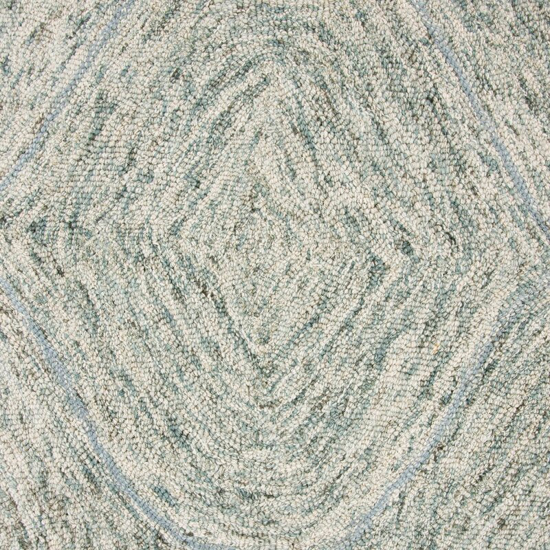 Pershing Hand-Tufted Wool Green 5’x8’ Area Rug KRUG037