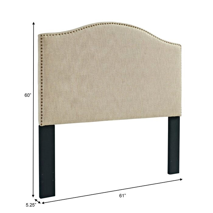 Pesmes Upholstered Panel Headboard, Beige - Full/Queen (#K2594)