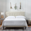 Full Cream Peters Extra-Long Twin Tufted Upholstered Low Profile Platform Bed