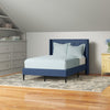 Navy Petersen Upholstered Bed, Twin