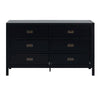 Black Petrillo 6 Drawer 57'' W Double Dresser