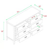 Black Petrillo 6 Drawer 57'' W Double Dresser