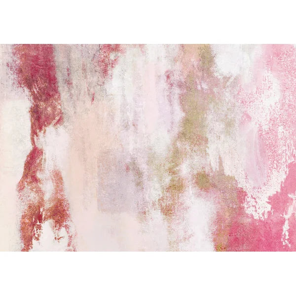 8" H x 12" W x 1.25" D Pink And Gold Abstract - Wrapped Canvas Painting