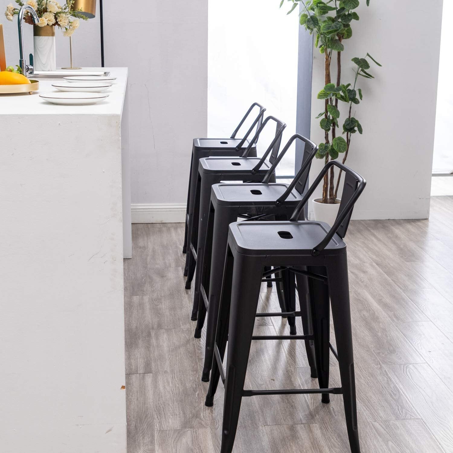 Black Pinney Counter & Bar Stool (Set of 4) K7796