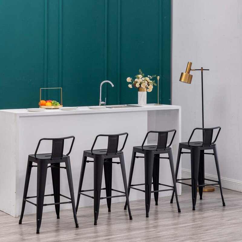 Black Pinney Counter & Bar Stool (Set of 4) HB196