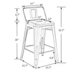 Black Pinney Counter & Bar Stool (Set of 4) HB196