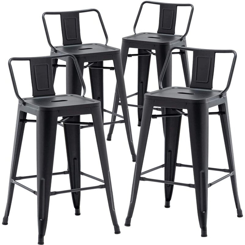 Black Pinney Counter & Bar Stool (Set of 4) HB196