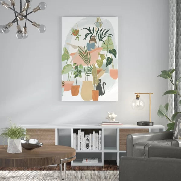 12" H x 8" W x 1.25" D Plant Lady Bath I by June Erica Vess - Painting