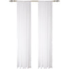 Set of 2 - Poar Solid Sheer Rod Pocket Curtain Panels, White - 54