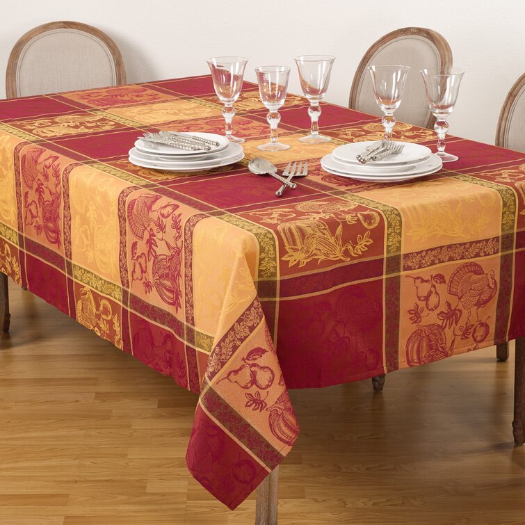 144" W x 72" D Pohl Thanksgiving Tablecloth