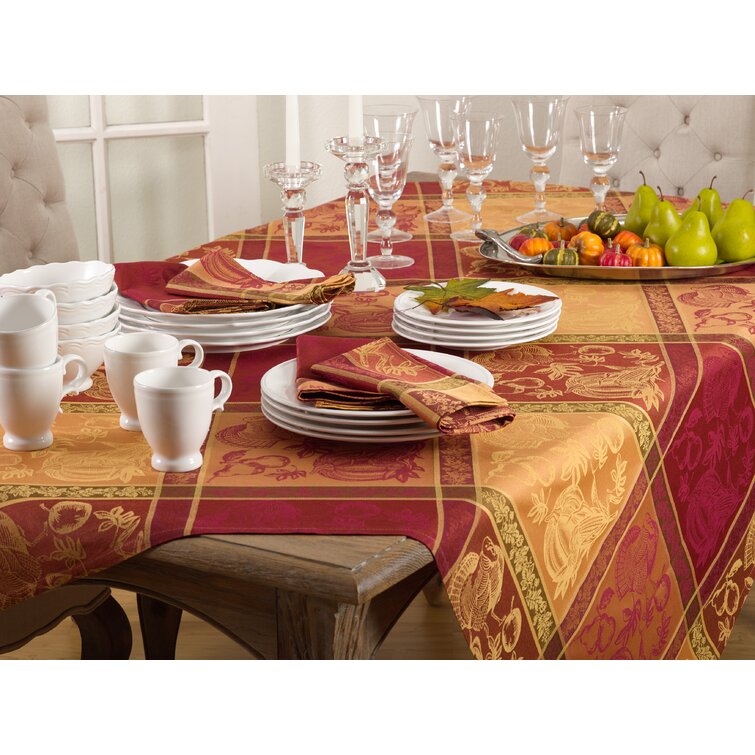 144" W x 72" D Pohl Thanksgiving Tablecloth