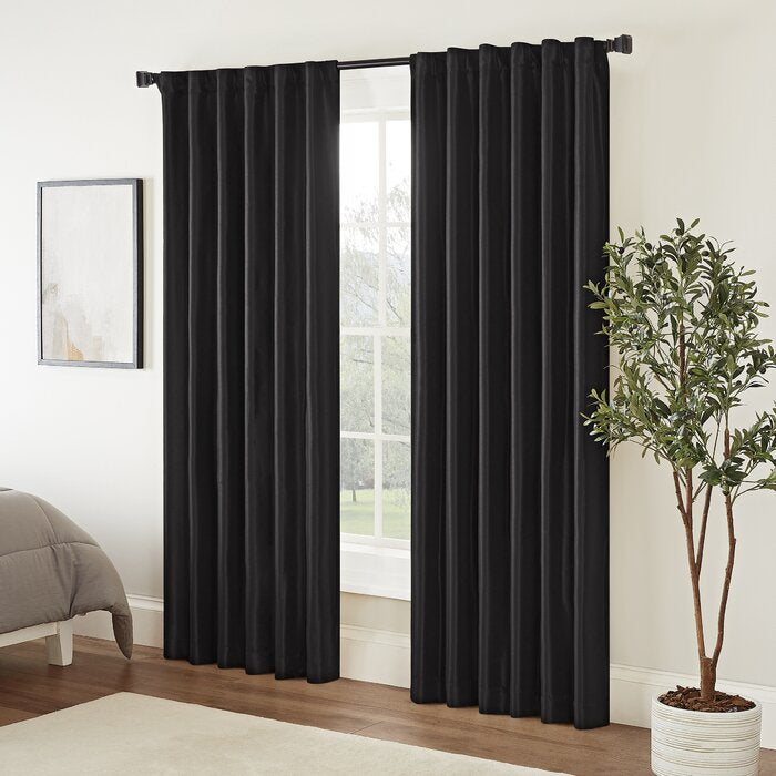 52" W x 95" L Polyester Blackout Curtain Panel, (Set of 3)
