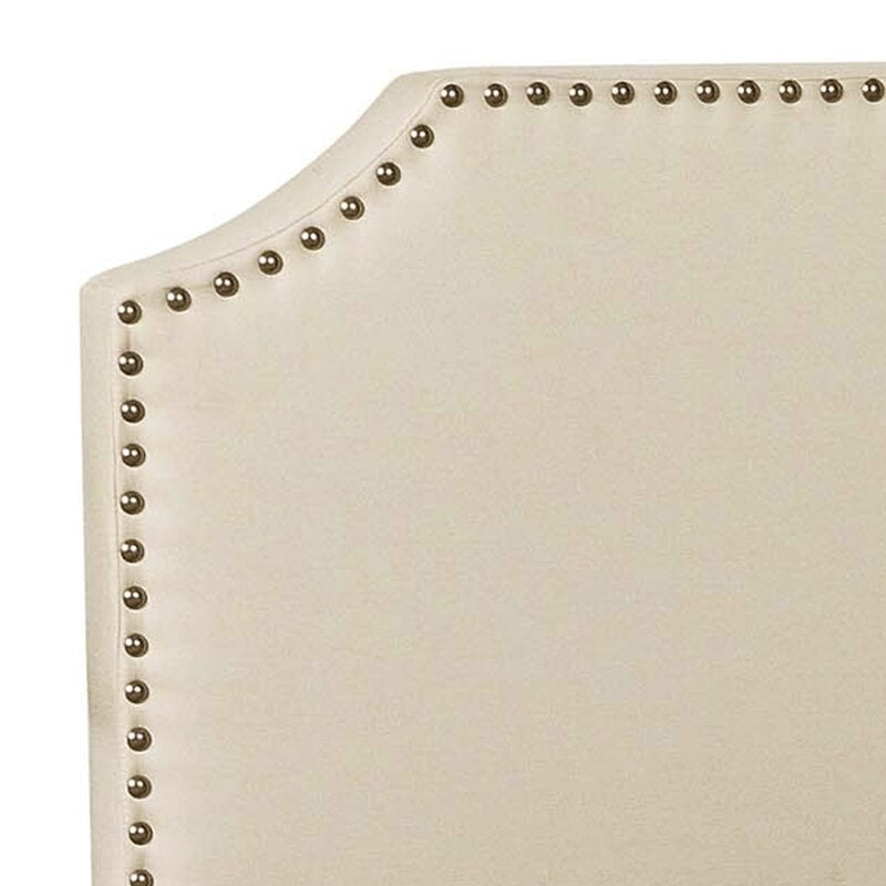 Beige Pomfret Upholstered Low Profile Standard Bed full *AS-IS*