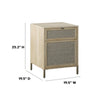 Bishop Oak Portman 25.25'' Tall 1 - Drawer Nightstand
