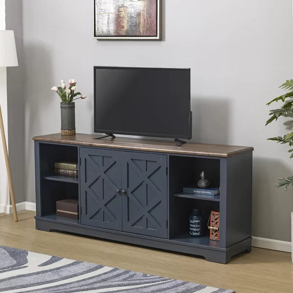 Blue Portsea TV Stand for TVs up to 85"