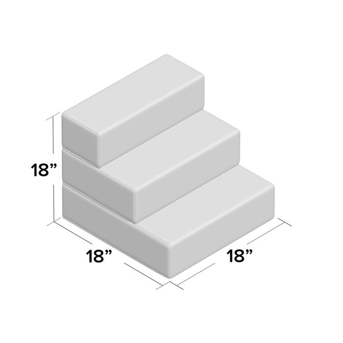 Beige Pospisil Comfort Foam 3 Step Pet Stair #HA1105