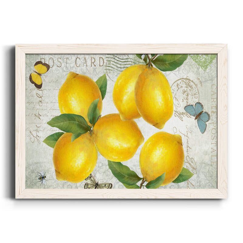 20" H x 24" W x 1" D Postcard Lemons - Picture Frame Graphic Art on Canvas HAB120