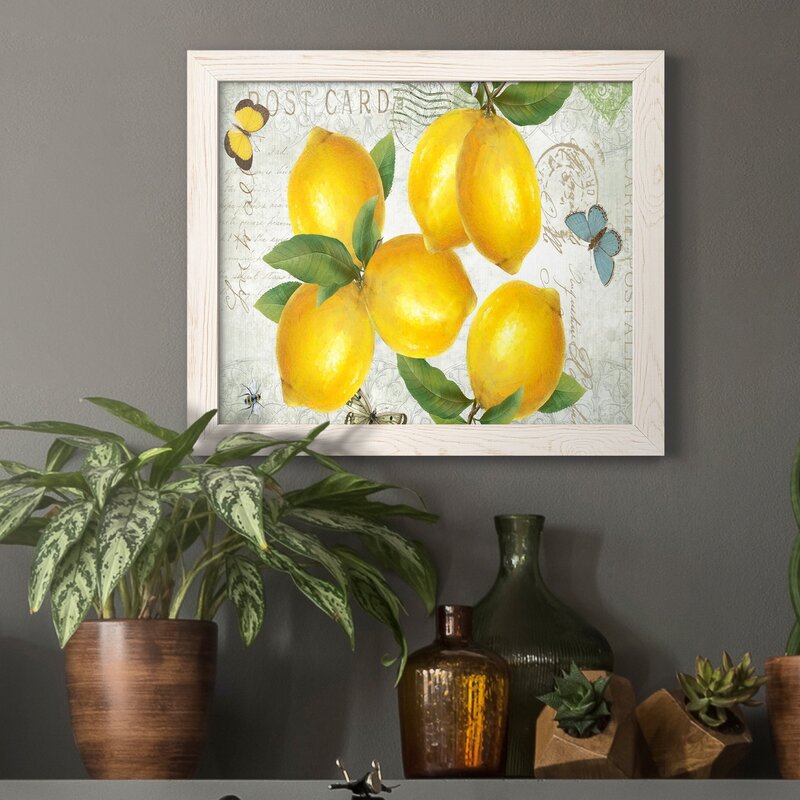 20" H x 24" W x 1" D Postcard Lemons - Picture Frame Graphic Art on Canvas HAB120
