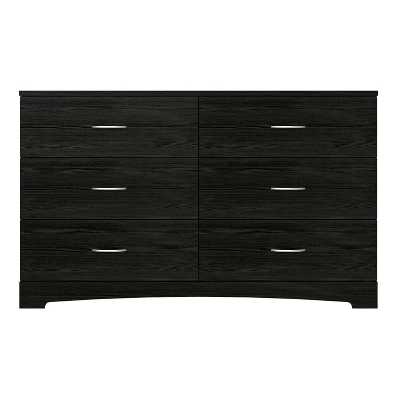 Black Poulson 6 Drawer Chest EJ692