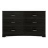 Black Poulson 6 Drawer Chest EJ692