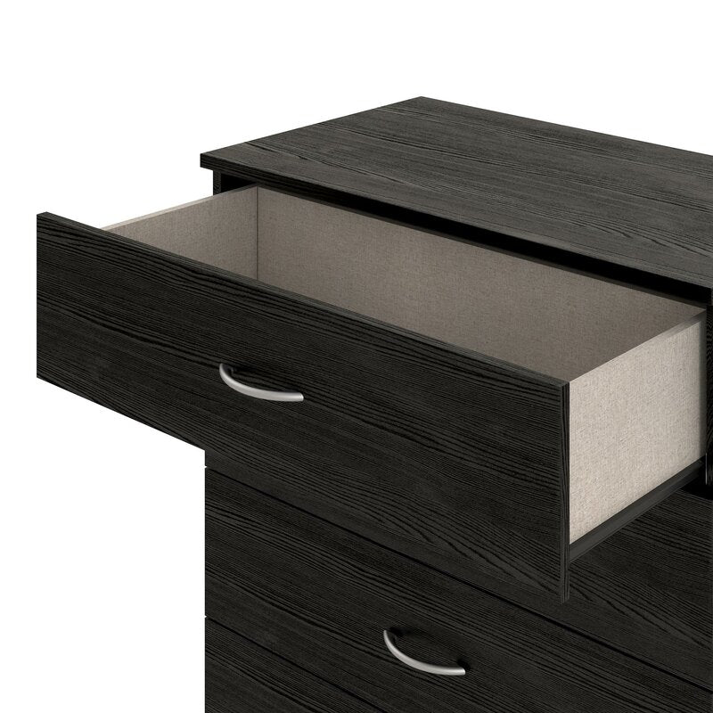 Black Poulson 6 Drawer Chest EJ692