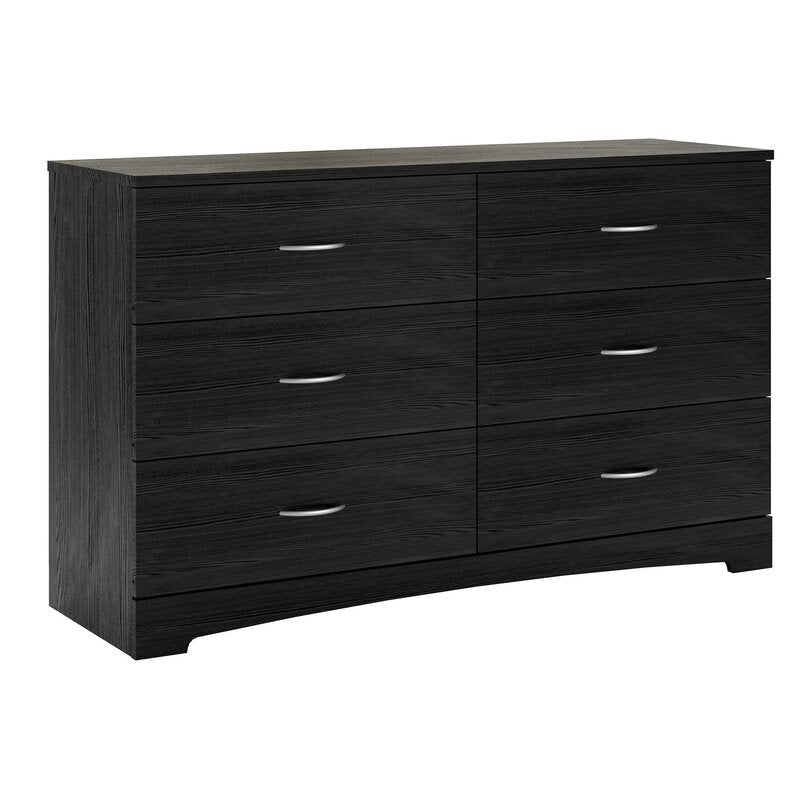 Black Poulson 6 Drawer Chest EJ692