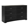 Black Poulson 6 Drawer Chest EJ692