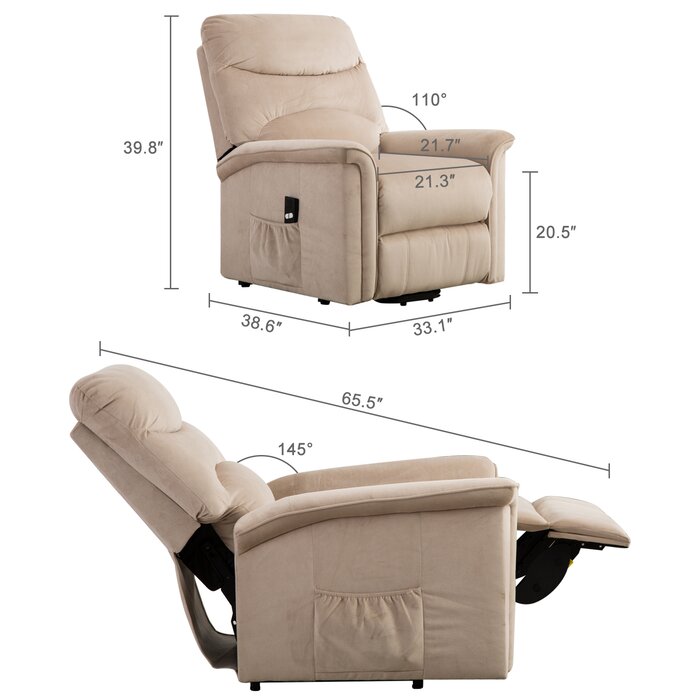 Bonzy Power Lift Assist, Buff Microfiber/Microsuede
