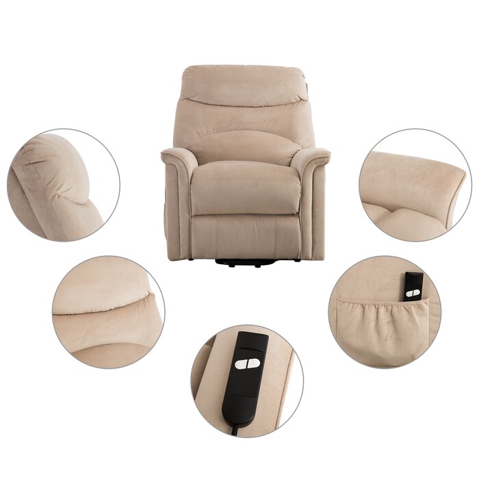 Bonzy Power Lift Assist, Buff Microfiber/Microsuede