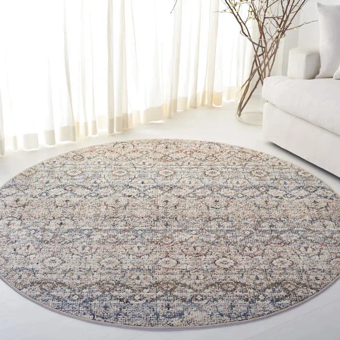 Lauren Ralph Lauren Round 6'7" Power Loom Navy/Rust Rug
