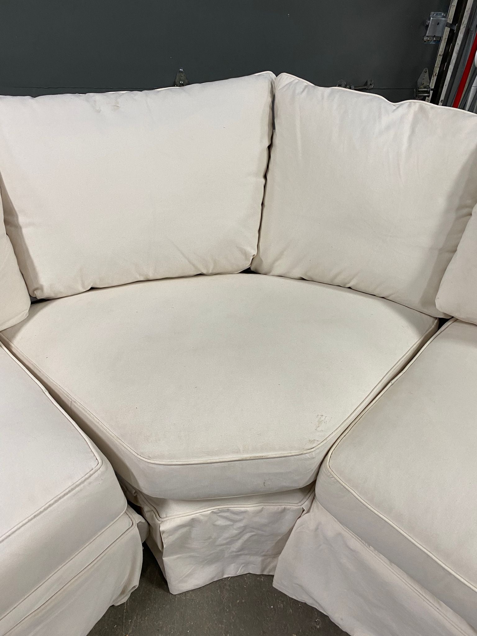 Bauer 102" Wide Cotton Corner Sectional *AS-IS*
