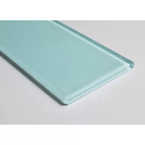 Baby Blue Premium 4" x 12" Glass Subway Tile, 1 case
