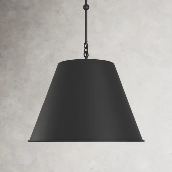 12.5" H x 18.25" W x 18.25" D Matte Black Presley 1 - Light Single Empire Pendant