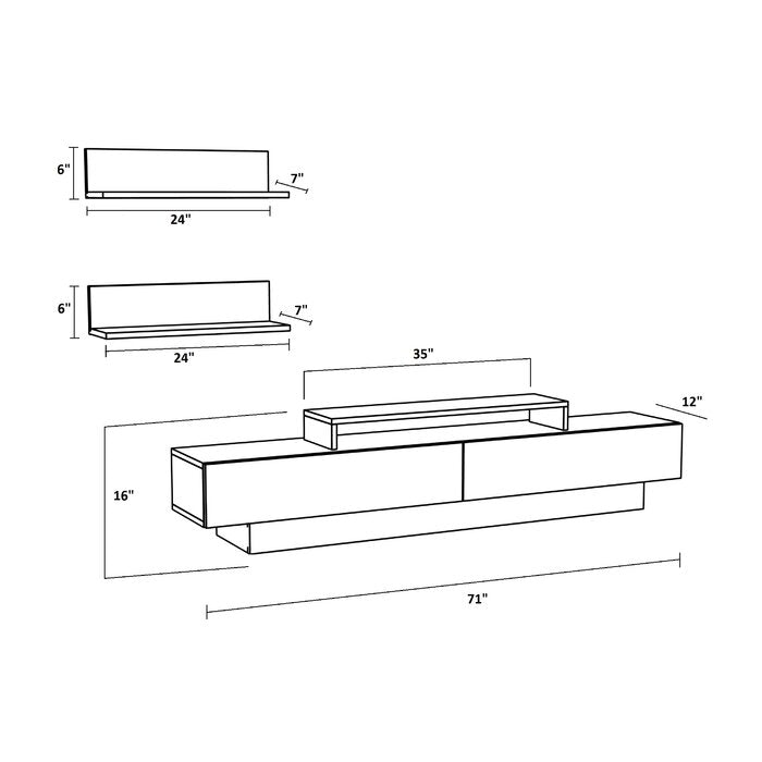 Pritts TV Stand for TVs up to 78" LX4533