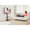 Black Swivel Floor Stand Mount with Shelves For 37'' - 70'' Screens Holds Up To 88 lbs