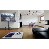 Black Swivel Floor Stand Mount with Shelves For 37'' - 70'' Screens Holds Up To 88 lbs